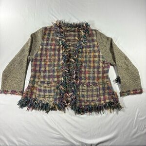 Lee Anderson Art to Wear Mixed Material Jacket Blazer Women’s Medium